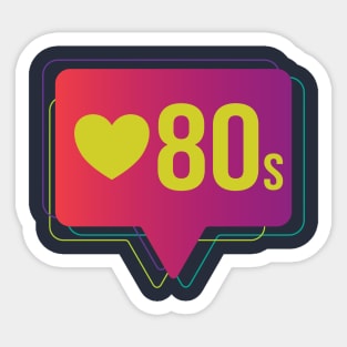 Love 80s Sticker